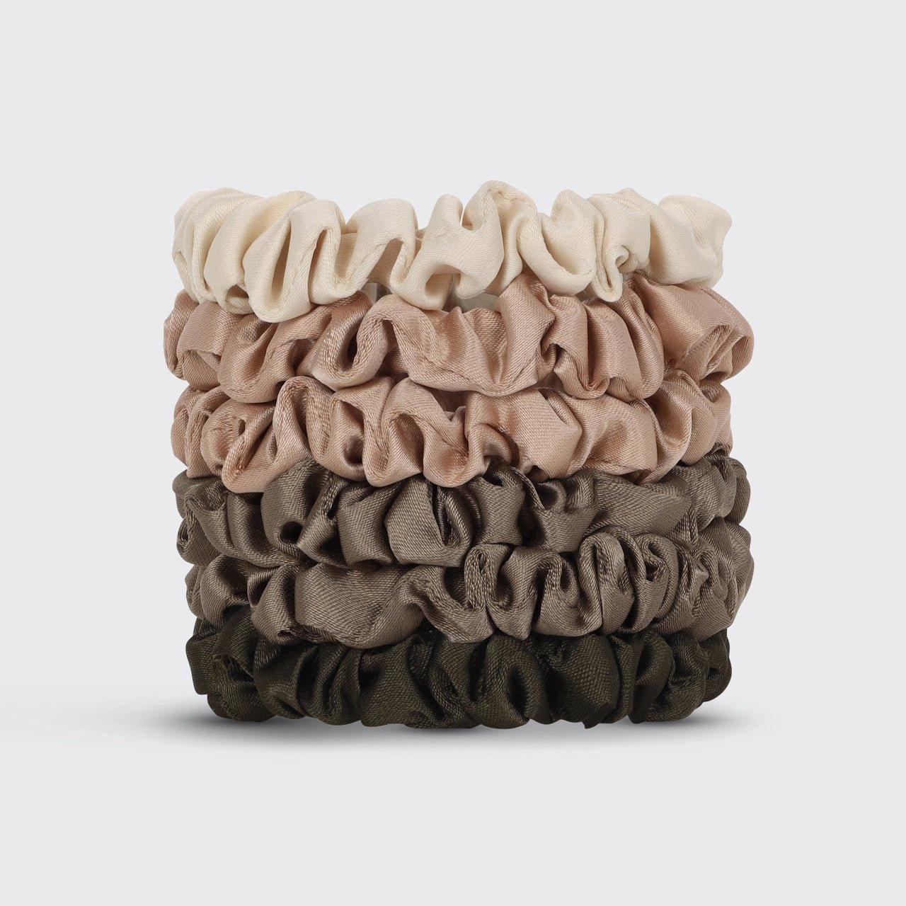 Kitsch Ultra Petite Satin Scrunchies Eucalyptus - 6pcs - Sunshine Curls